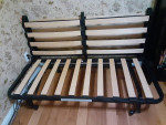 Ikea LYCKSELE Sleeper sofa bed futon wood + steel frame (no mattress)