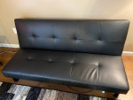 64" Black Sofa Bed