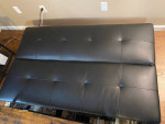 64" Black Sofa Bed