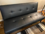 64" Black Sofa Bed