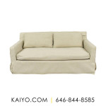Restoration Hardware Belgian Track Arm Bench-Seat Slipcovered Sofa (W