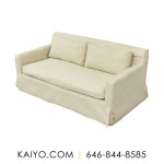 Restoration Hardware Belgian Track Arm Bench-Seat Slipcovered Sofa (W