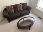sofa with coffee table