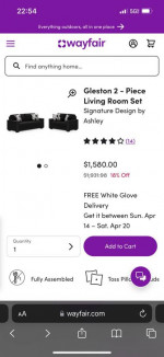 New sofa set, couch set