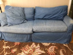 Sofa, Chair & 2 Ottomans