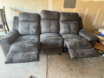 Manual reclining sofa and loveseat