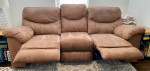 Ashley Reclining Sofa - Chocolate Brown