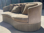 FREE DELIVERY * Star Furniture Champagne Curved Nail Head Trim Sofa Wi