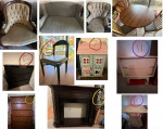 Furnitures—shelfs, dresser, chairs, table, sofa, couch, etc.