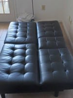 Leather sofa & bed, End tables Bar stoles Glass table  Available now c
