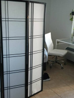 Leather sofa & bed, End tables Bar stoles Glass table  Available now c