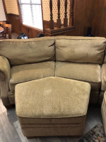 Sectional sofa and ottomans