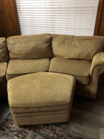 Sectional sofa and ottomans