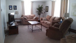 sofa, love seat, coffee table
