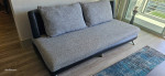 Sofa and chair Leatherette America Merton. Gray and Black