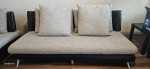 Sofa and chair Leatherette America Merton. Gray and Black