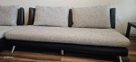 Sofa and chair Leatherette America Merton. Gray and Black