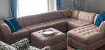 7 piece Fabric Modular Sectional sofa/couch w/Chaise and Ottoman