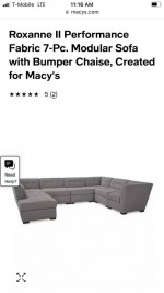 7 piece Fabric Modular Sectional sofa/couch w/Chaise and Ottoman