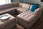 7 piece Fabric Modular Sectional sofa/couch w/Chaise and Ottoman