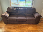 Brown sofa and XL chair