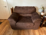 Brown sofa and XL chair