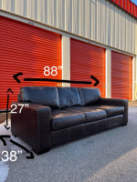 FREE DELIVERY - Room and Board Metro Leather Laino Coffee Sofa