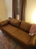 Leather Mid Century Couch/Sofa
