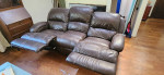 "leather" sofa - Brown