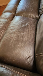 "leather" sofa - Brown