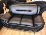 3 piece sofa - loveseat - chair Black PU Leather