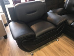 3 piece sofa - loveseat - chair Black PU Leather