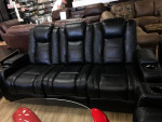 Black leather sofa & loveseat and chair