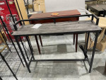 39.5 in Gray Narrow Sofa Console Table Charging Station New