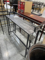 39.5 in Gray Narrow Sofa Console Table Charging Station New