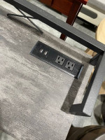 39.5 in Gray Narrow Sofa Console Table Charging Station New