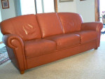 Leather sofa & loveseat