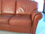 Leather sofa & loveseat