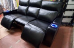 Renaissance Leather Power Reclining Sofa with Drop Down Table