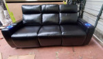 Renaissance Leather Power Reclining Sofa with Drop Down Table