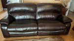 Power Leather Reclining Sofa