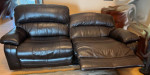 Power Leather Reclining Sofa