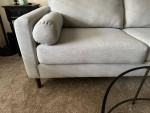 Bauhaus Mid Century Gray Sofa with Removable Arms