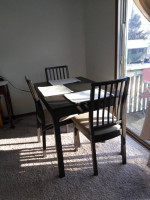 Full size mattress. Shelves. Chairs. Sofa