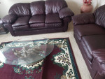 Love seat and Sofa leather