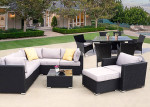 Patio, outdoor modern wicker furniture sofa set - brand new