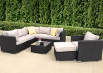 Patio, outdoor modern wicker furniture sofa set - brand new