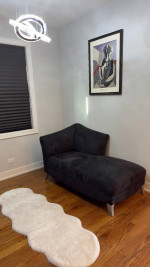 Suede Chaise sofa