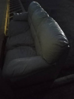 White leather sofa
