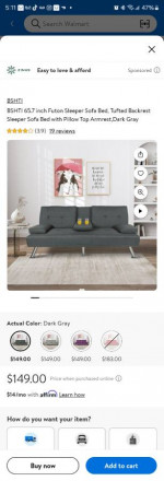 Sleeper sofa/futon